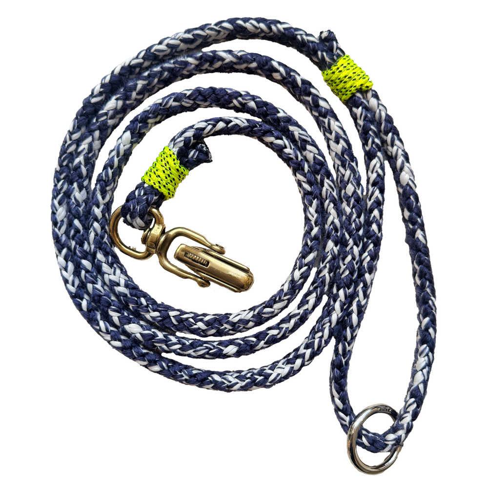 Classic nautical dog leash handmade from repurposed 3 strand